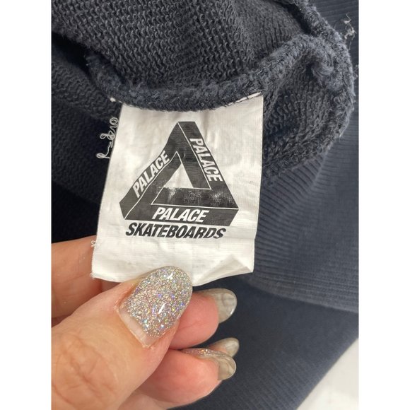 Palace Tri-Camo Black Sweatshirt Men’s XL Hood Drawcord Kangaroo Pocket Graphic - Picture 10 of 14